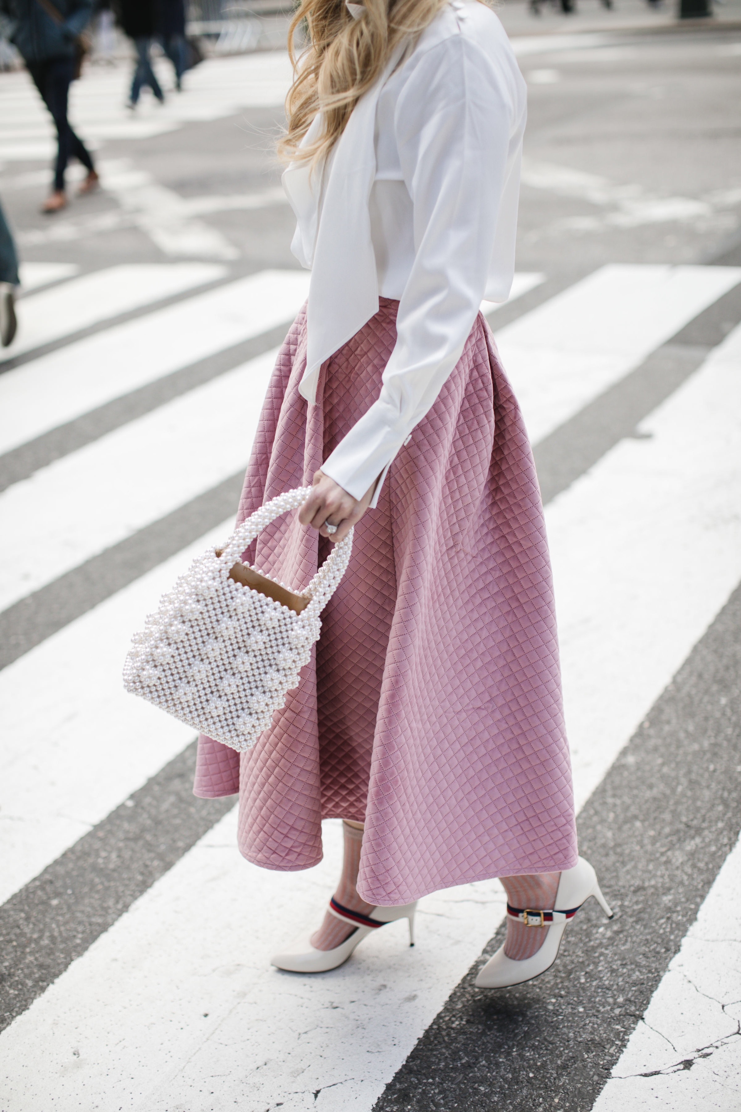The Prettiest Pink Midi Skirt! | About The Outfits