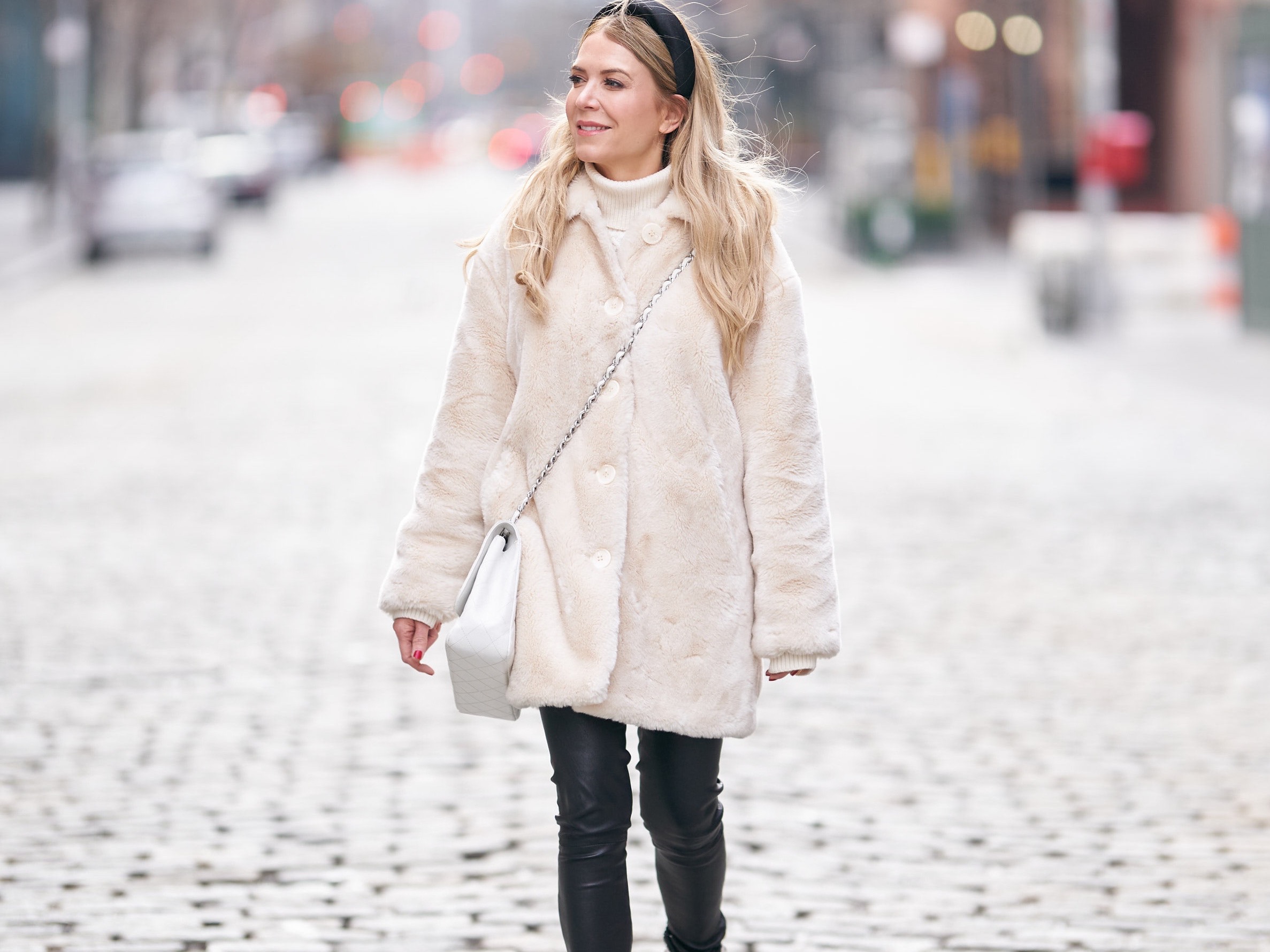 aimilita faux fur lined leather combat boot