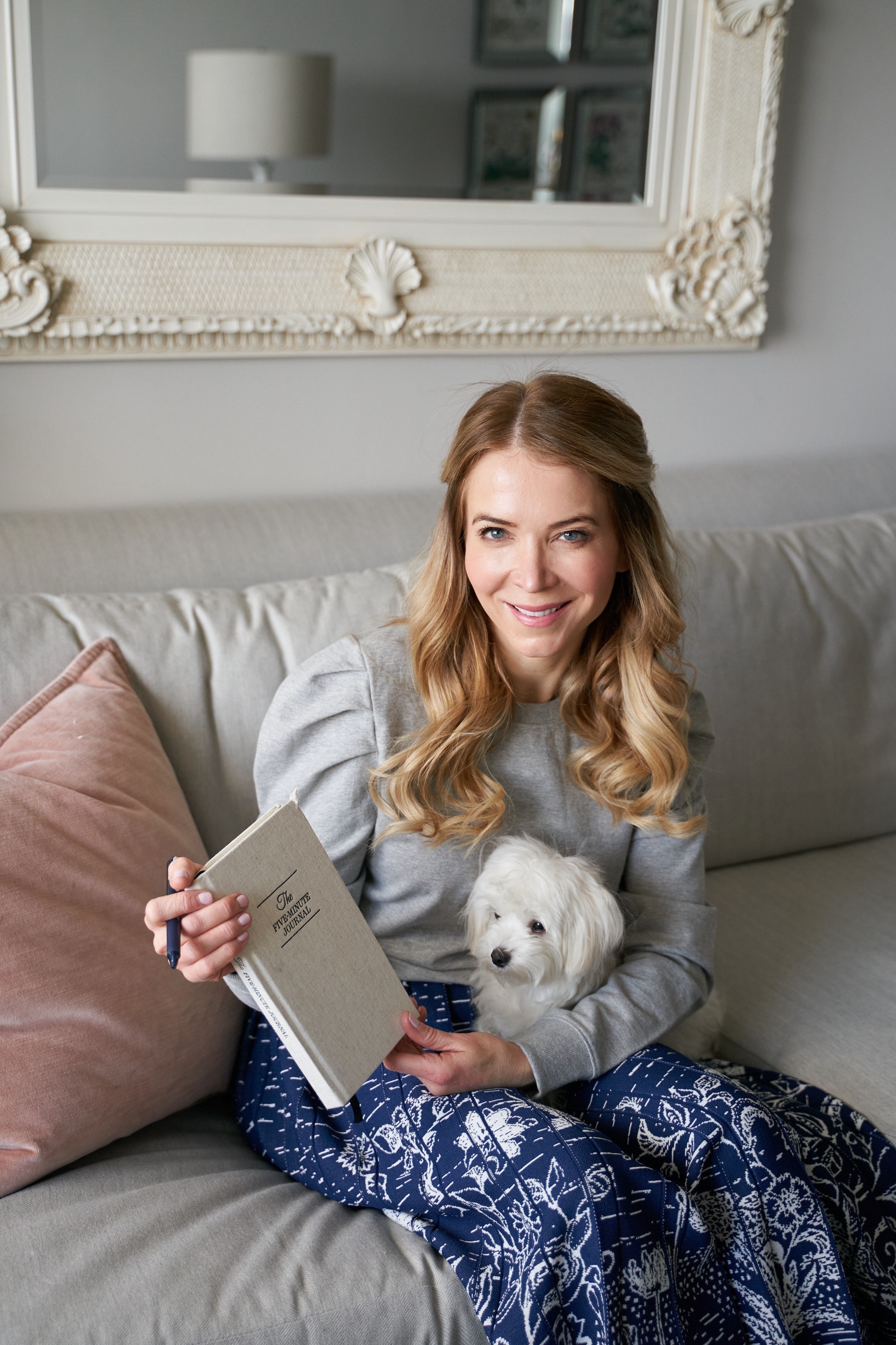 The five-minute journal; New York City fashion blogger, Maltese puppy, happiness set-point