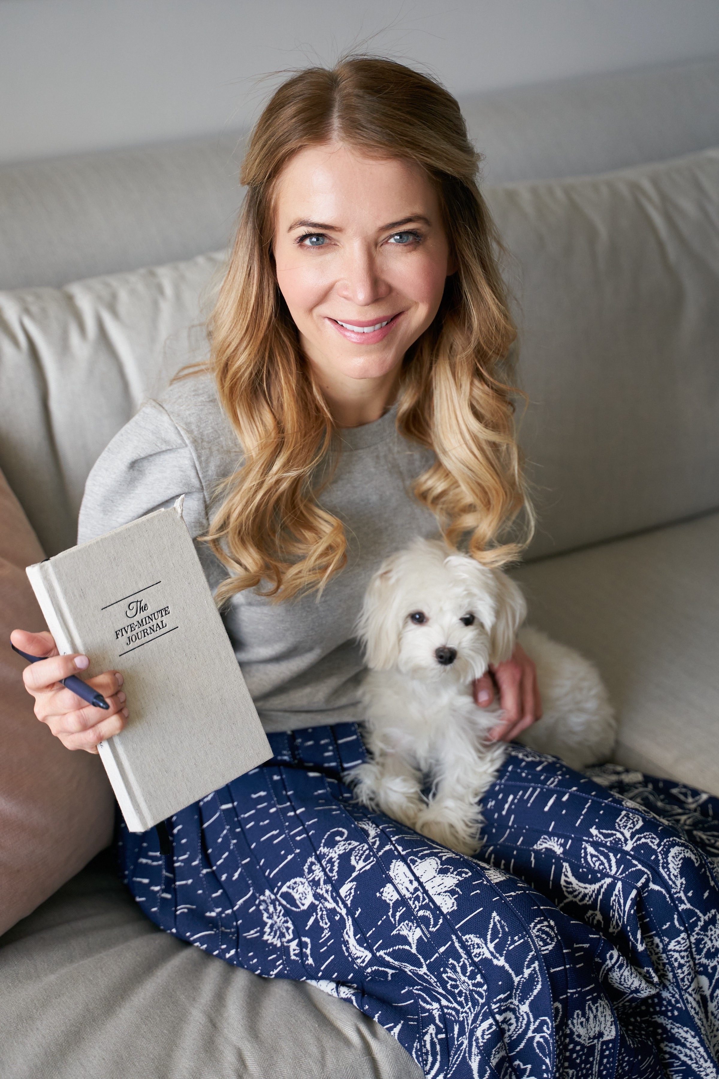 The five-minute journal; New York City fashion blogger, Maltese puppy, happiness set-point